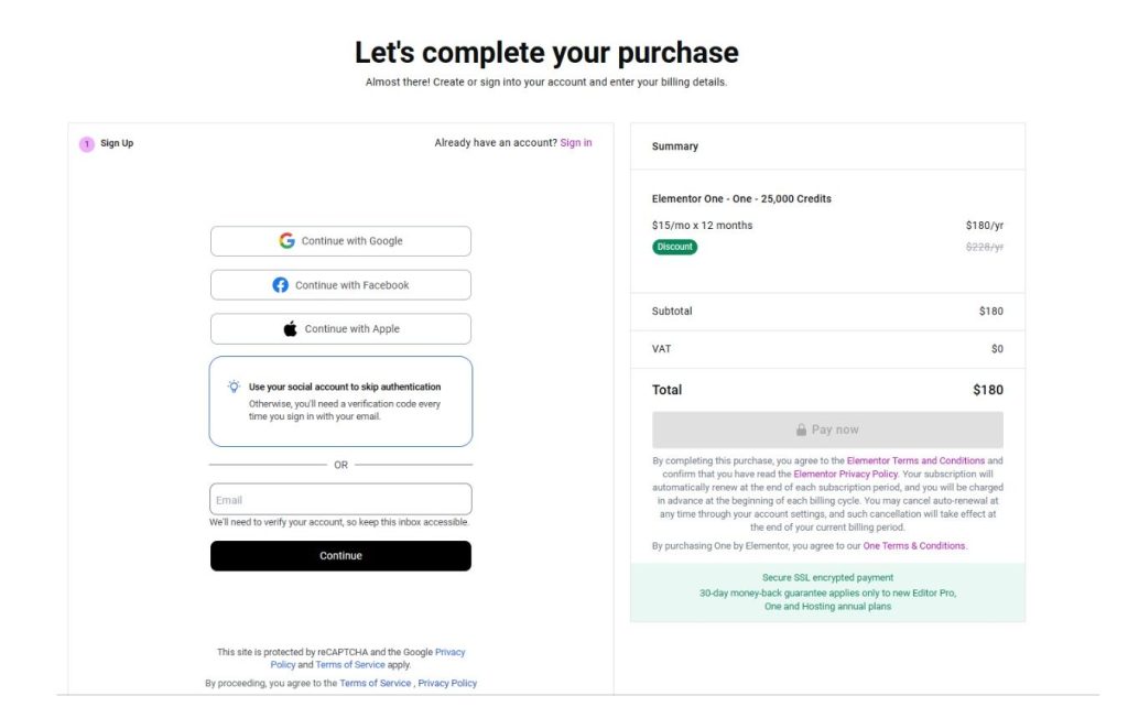 Create Your Account on Elementor Create Your Account on Elementor