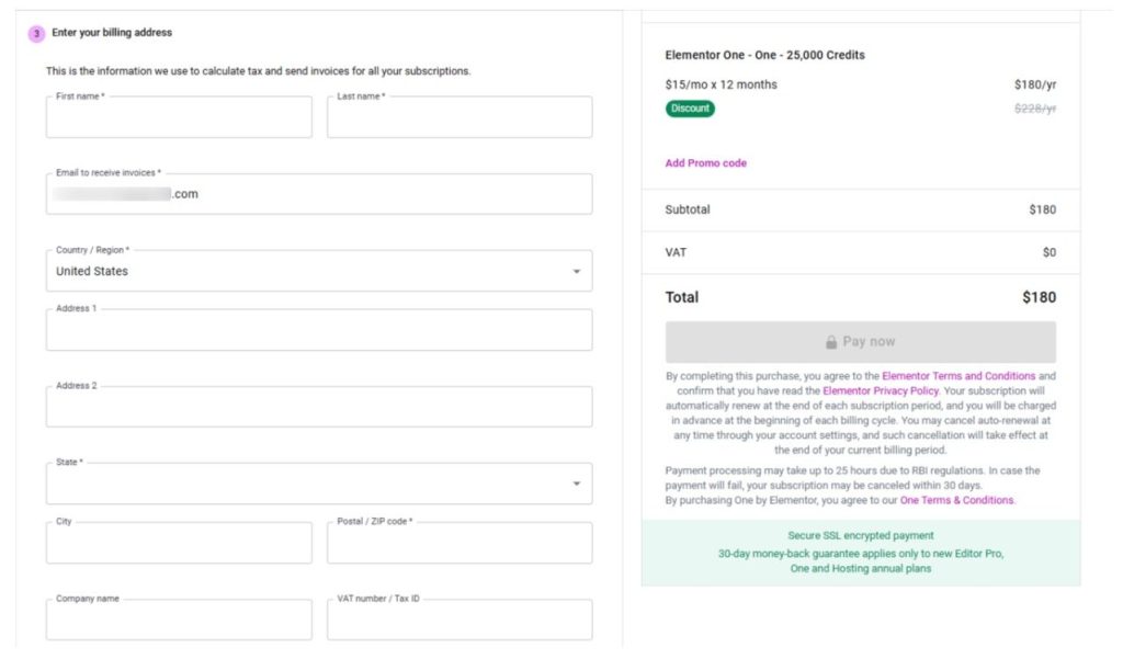 Enter Your Billing Address on Elementor Checkout Enter Your Billing Address on Elementor Checkout